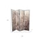 Homeroots 84" Bronze Fabric Folding Four Panel Screen Room Divider 274721 - alternate 4