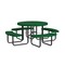 Leisure Craft Round Portable Picnic Table, Green, 46 in L T46ROP-GREEN - alternate 1