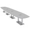 Skutchi Designs Arc Boat Conference Table, 45 in W, 264 in L, Grey HAR-ABOT-48x264-DOU-U779-ESIL - alternate 1