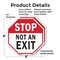 Signmission Stop Not an Exit, 6 inch X 6 inch, Plastic Sign, 2PK OC-P-2PACK-6-268 - alternate 6