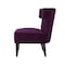 Homeroots 30" Purple And Black Velvet Tufted Wingback Chair 533884 - alternate 7