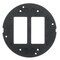Hubbell Wiring SystemOne, Sub-Plate, Dual StyleLine Decorator Openings, Black S1SP - alternate 1