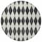 Homeroots 8' Black Round Geometric Washable Indoor Outdoor Area Rug 577015 - alternate 6