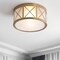 Jonathan Y Cadence 13 in. Drum Metal/Glass Flush Mount, Brass Gold JYL7453A - alternate 7