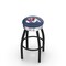 Holland Bar Stool Co 30" Blk Wrinkle Fresno State Swivel Bar Stool, Chrome Ring L8B3C30FresSt - alternate 1