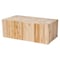 Bali & Pari Grayson Bohemian Natural Teak Wood Coffee Table with Unique Repurposed Wood Logs 247-13737-ZORO - alternate 1