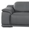 Homeroots 134" Dark Gray Top Grain Leather Reclining USB Sofa And Storage 643716 - alternate 6