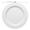 Smarty Had A Party 10" White with Silver Pearl String Round Disposable Plastic Dinner Plates, 120PK 8870-WHS-CASE - alternate 8