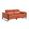Homeroots 77in Orange and Black Italian Leather Power Reclining Loveseat 720498 - alternate 8