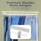 Serenelife Skirt and Pant Hanger with Adjustable Non-Slip Steel Clips, Premium Wooden, 360 degrees, 30PK SLWPHWH30 - alternate 5