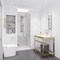 Anzzi Fellow Series 24 in. by 70 in. Frameless Hinged shower door in Brushed Gold with Handle SD-AZ09-01BG - alternate 9