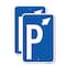 Signmission P Symbol With Up Arrow Pointing Right, 18'' X 24'' 2 Signs, Heavy Gauge Aluminum, 2PK A-1824-2PACK-23509 - alternate 1