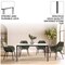 Leisuremod Rectangular 55.11 in W, 28.7 in L, Stone/Aluminum, White/Gold ATBL-55WG-S - alternate 10