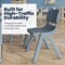 Flash Furniture 3 PC Plastic Activity Table and 4 Chairs Set, 10.5 in Seat Height-Dusty Blue YU-YCX-0023-2-SQR-TBL-DSTYBL-R-GG - alternate 6