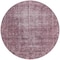 Homeroots 8' Merlot Round Oriental Washable Indoor Outdoor Area Rug 607550 - alternate 6