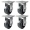Hyw Products Heavy Duty Caster Set 5in Phenolic Wheels, 4 Rigid, 4PK 40-50R-A1-PH-4 - alternate 1