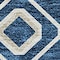 Homeroots 5' X 8' Navy Blue Ivory And Peach Geometric Washable Indoor Outdoor Area Rug 612203 - alternate 7