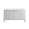 James Martin Vanities Chicago 60 in. Single Vanity, Glossy White, w/ 3 CM White Zeus Silestone Top 503-V60S-GW-3WZ - alternate 1