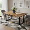 Homeroots 63" Brown And Black Solid Wood Sled Base Dining Table 379787 - alternate 6