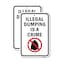 Signmission Illegal Dumping Is A Crime, 18'' X 24'' 2 Signs, Heavy Gauge Aluminum, 2PK A-1824-2PACK-25131 - alternate 1