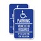 Signmission Parking Vehicle Id Required Up to $200 Fine for Violati, 18'' X 24'', Heavy Gauge Aluminum, 2PK A-1824-2PACK-23350 - alternate 1