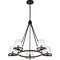 Nuvo Valentine, 5 Light Chandelier, Black Finish, Hammered Glass 60/8258 - alternate 5