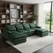 Homeroots 55" Green Fabric Modular Sleeper Sofa 568294 - alternate 9