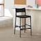 Armen Living Erie Black Woven Paper Cord and Wood Bar Stool LCERBABLK30 - alternate 5