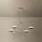 Troy Lighting Pacific 39in wide 4 Light Integrated LED Chandelier in Warm Silver Leaf F2139-WSL - alternate 5