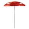 Picnic Time Family Of Brands NCAA Arkansas Razorbacks Outdoor Canopy Sunshade Beach Umbrella 5.5' - Red 822-00-100-034-0 - alternate 1