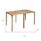 Homeroots 34" Natural Solid Wood Square Extendable Dining Table 601948 - alternate 5