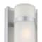 Homeroots Two Light Brushed Silver and White Glass Wall Sconce 398549 - alternate 4