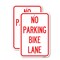 Signmission No Parking Bike Lane, 18'' X 24'' 2 Signs, Heavy Gauge Aluminum, 2PK A-1824-2PACK-23758 - alternate 1