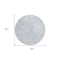 Homeroots 8' Denim Blue Ivory And Gray Round Geometric Washable Indoor Outdoor Area Rug 577741 - alternate 4