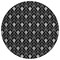 Homeroots 8' Black And Ivory Round Geometric Washable Indoor Outdoor Area Rug 596005 - alternate 5
