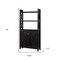 Homeroots 69" Black Wood Five Tier Bookcase with Two Doors 630382 - alternate 4