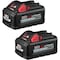 Milwaukee Tool M18 REDLITHIUM XC6.0 Battery, 6.0Ah, Extended Capacity, 18V, Li-Ion, Batteries (2-Pack) 48-11-1862 - alternate 1