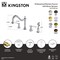 Kingston Brass Double-Handle Widespread Kitchen Faucet with Brass Sprayer, Antique Brass KB1793BPLBS - alternate 6