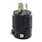 Leviton Locking Plug 15A 2P 3W Ind Gr Black 4770-B - alternate 1