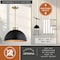 Vaxcel Devon 1L LED Compatible Matte Black and Gold Satin Brass Mid-Century Modern Pendant Light P0412 - alternate 8
