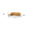 Homeroots Tan Genuine Leather L Shaped Sofa and Chaise Sectional With Toss Pillows 607314 - alternate 7