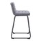 Homeroots Set of Two 26" Gray And Black Fabric And Steel Counter Height Bar Chairs 555727 - alternate 8