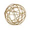Homeroots 7" Gold Aluminum Decorative Orb Tabletop Sculpture 568885 - alternate 1