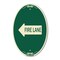 Signmission Fire Lane Left Arrow, 12 Inch X 18 Inch Architectural Oval, Heavy Gauge Aluminum A-OV-G-1218-23982 - alternate 1
