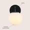 Jonathan Y Louis Parisian Globe 5.75" 1-Light Metal/Frosted Glass Modern Contemporary LED Vanity Light, Black JYL3534B - alternate 9