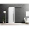 Sartodoors Sturdy Barn Door 36 x 96in, Painted White W/ Frosted Glass, SS 6.6FT Rail Hangers Heavy Set PLANUM0660BD-S-BEM-3696 - alternate 1