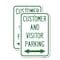 Signmission Reserved Parking Sign Customer and Visitor Parking Bid, 12'' X 18'', Heavy Gauge Aluminum, 2PK A-1218-2PACK-23054 - alternate 1