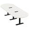 Skutchi Designs 10 Person Conference Table With Power Unit | 10' Racetrack Table | Harmony Series HAR-RAC-48X120-T.BK-W960-EBLK - alternate 1