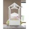 Homeroots White Wood Twin Canopy Bed Frame 347193 - alternate 6