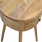 Homeroots 22" Beige Solid Wood Round One Drawer Nightstand 651492 - alternate 12